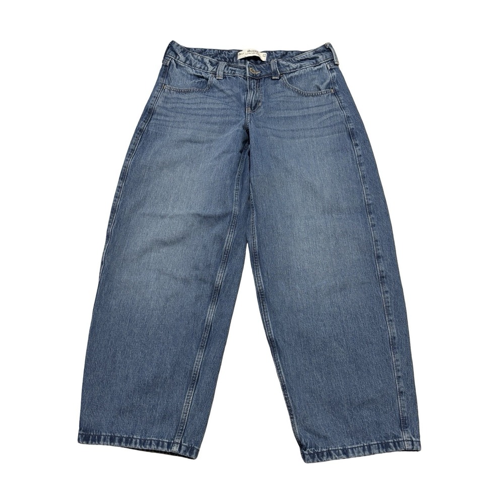 HOLLISTER LOW RISE TAPER BAGGY LOOSE FIT JEANS BLUE SIZE 28 x 27